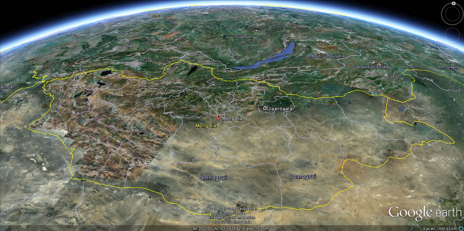mogolistan yerkure haritasi